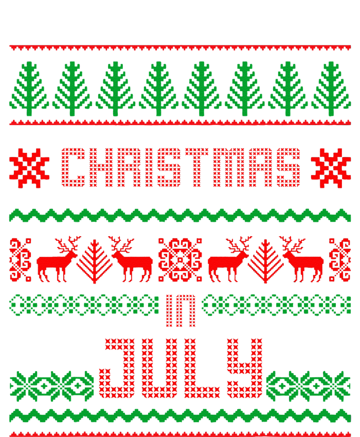 Funny Christmas in July Summer Ugly Sweater Santa Xmas T-Shirt