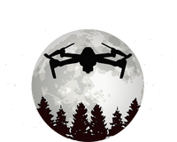 Drone Pilot Full Moon Funny FPV Drone Quadcopter Ladies Long Sleeve Shirt