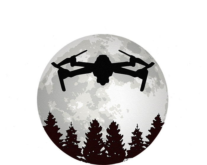 Drone Pilot Full Moon Funny FPV Drone Quadcopter Ladies Long Sleeve Shirt