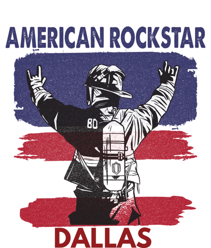 American Rockstar Dallas Texas Gift For Firefighter Cool Gift Sustainable Knit Beanie