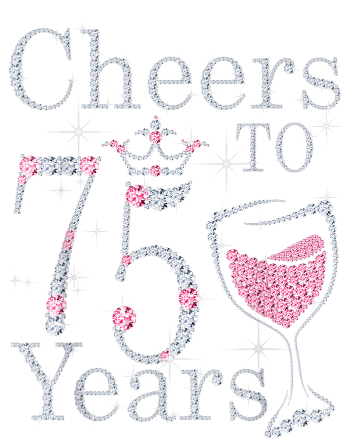 Cheers to 75 Years 1947 75Th Birthday Present Tee Gift For Wo T-Shirt