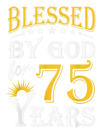 Vintage Blessed by God for 75 years Happy 75th Birthday Present T-Shirt