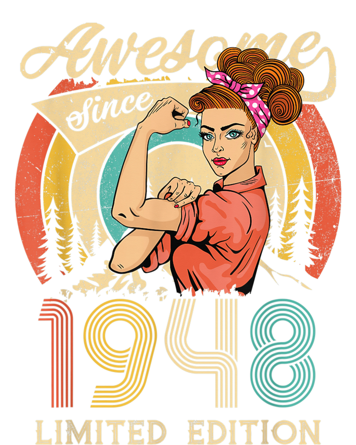 Wo 75th Birthday Present gifts ideas, Vintage Retro Best of 1948 Women’s Perfect Tri Rocker Tank