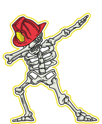 Dabbing Firefighter Skeleton Cool Scary Halloween Costume Great Gift T-Shirt