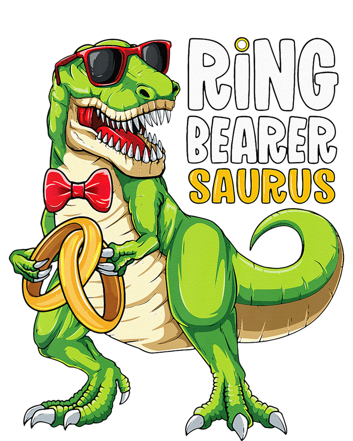 Ring Dude T Rex Wedding Party Ring Bearer Saurus Kids Long Sleeve Shirt