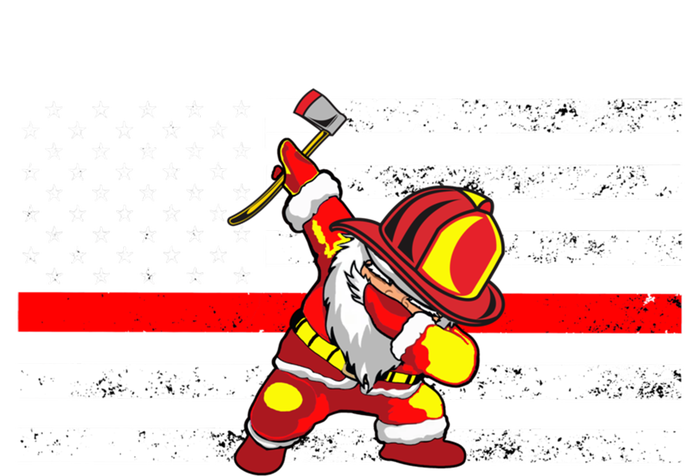 Distressed Dabbing Santa Meaningful Gift Thin Red Line Firefighter Cool Gift Tank Top