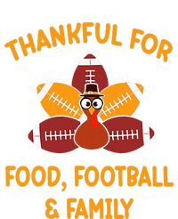 Thankful For Food Football Family Thanksgiving Turkey Full Zip Hoodie