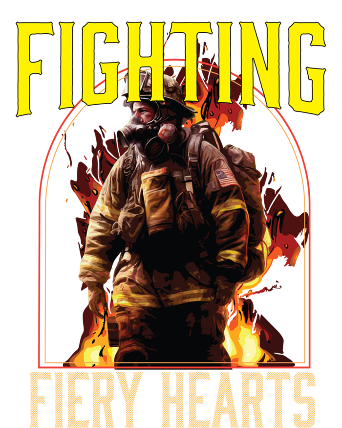 Fighting Fiery Hearts Fire Rescue Firefighting Firefighter Cute Gift T-Shirt