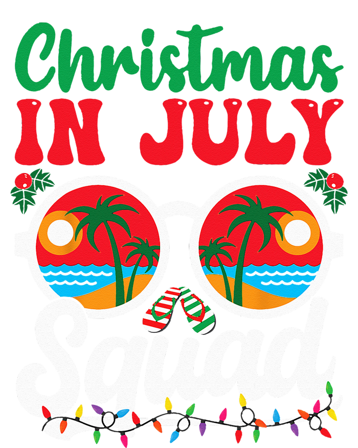 Christmas In July Squad Family Beach Vacation Summer Full Zip Hoodie