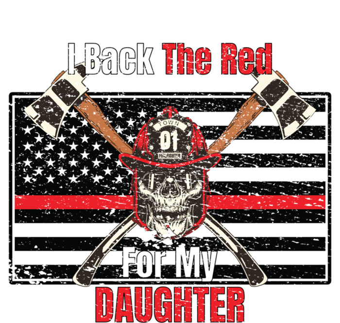 Firefighter Back The Red For My Daughter Gift Baby Bodysuit