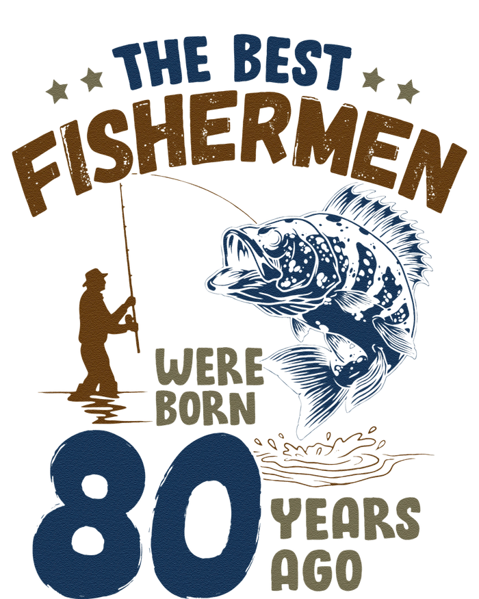 80 Year Old Fishing Fishermen Gifts For Birthday Gift Long Sleeve Shirt