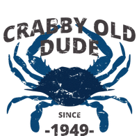 Cute Crabby Old Dude Since 1949 70th Birthday Crab Fishing Softstyle Adult Sport Polo