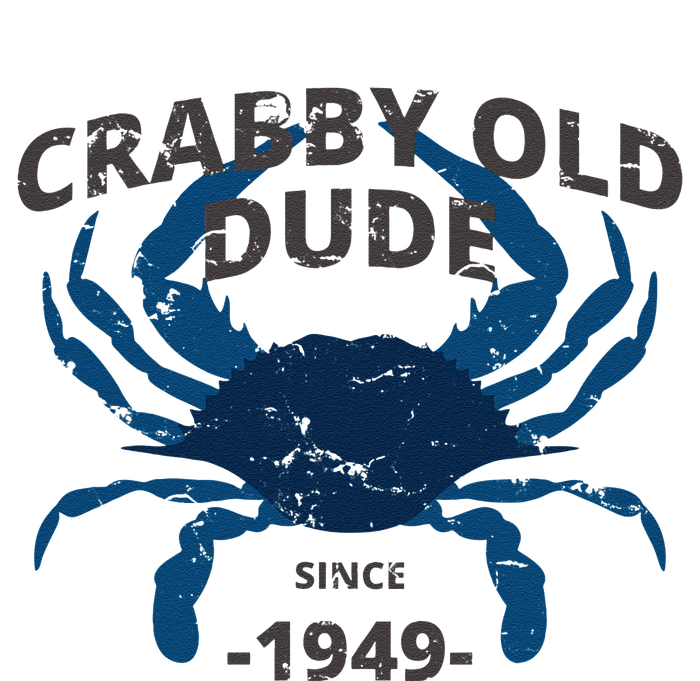 Cute Crabby Old Dude Since 1949 70th Birthday Crab Fishing Softstyle Adult Sport Polo