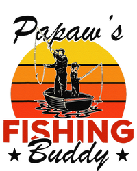 Papaws Fishing Buddy Funny Retro Dad Son Gift For Fisherman T-Shirt