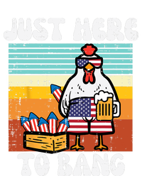 4th Of July Chicken Fireworks Here To Bang Retro America T-Shirt