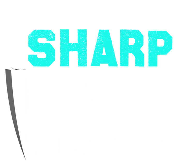 Sharp Knives Matter Funny Outfit Gift Stripe Pom Pom Beanie