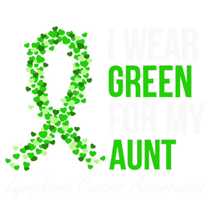 Lymphoma Cancer Ribbon I Wear Green For My Aunt Support Women's Knotted Racerback Tank