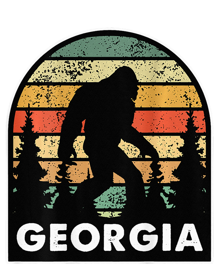 Printed on Back Georgia and a Bigfoot or a Sasquatch T-Shirt