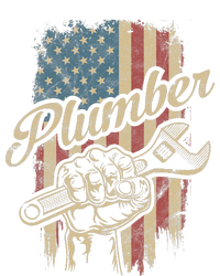 Plumber American Flag Plumbing Gift Pipe Wrench Patriotic T-Shirt