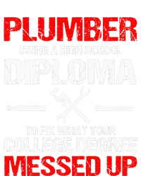 Proud Plumber High School Diploma Plumbing Women's Racerback Tank