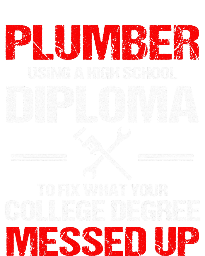 Proud Plumber High School Diploma Plumbing Women's Racerback Tank