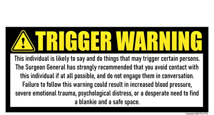 Trigger Warning Parody Warning Label For People Cool Gift Women's T-Shirt