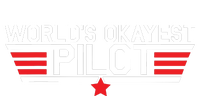 Worlds Okayest Pilot Funny Aviator Aviation Flying T-Shirt