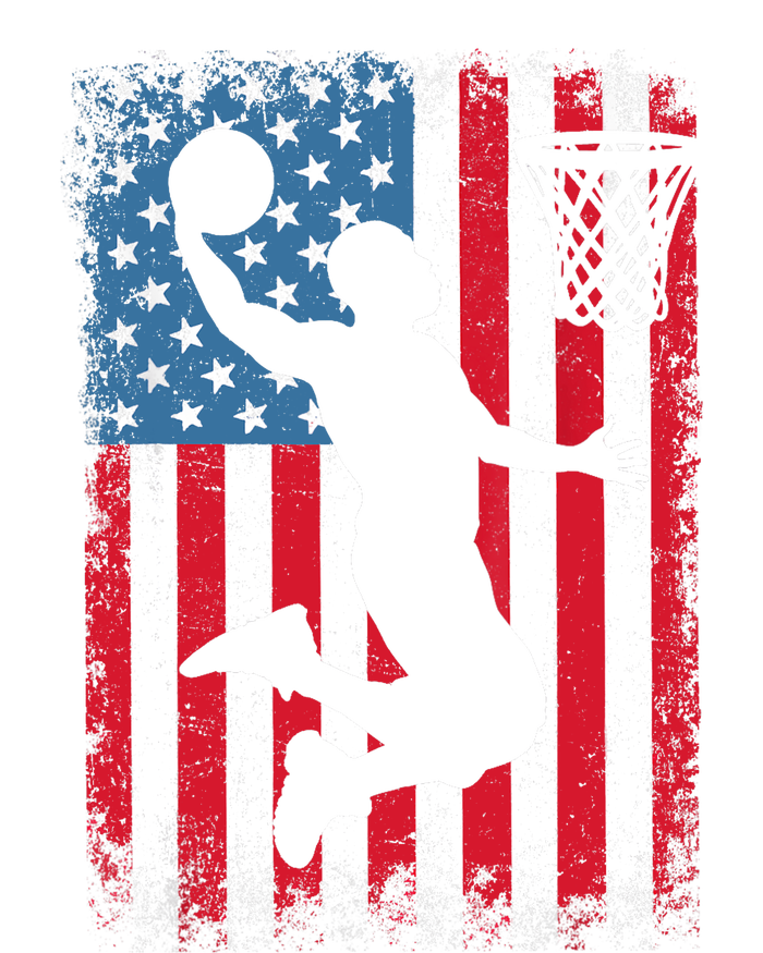 American Patriotic Basketball 4th Of July US Flag Boy T-Shirt