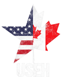 Half Canadian American USEH Canada USA Flag United States Tall T-Shirt