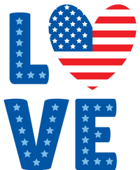 Love American Flag Heart 4th Of July Premium T-Shirt