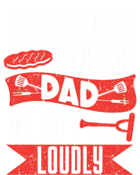 Warning Barbecue Dad Will Yell Loudly Bbq Father Grill Daddy Meaningful Gift Full-Length Apron With Pockets