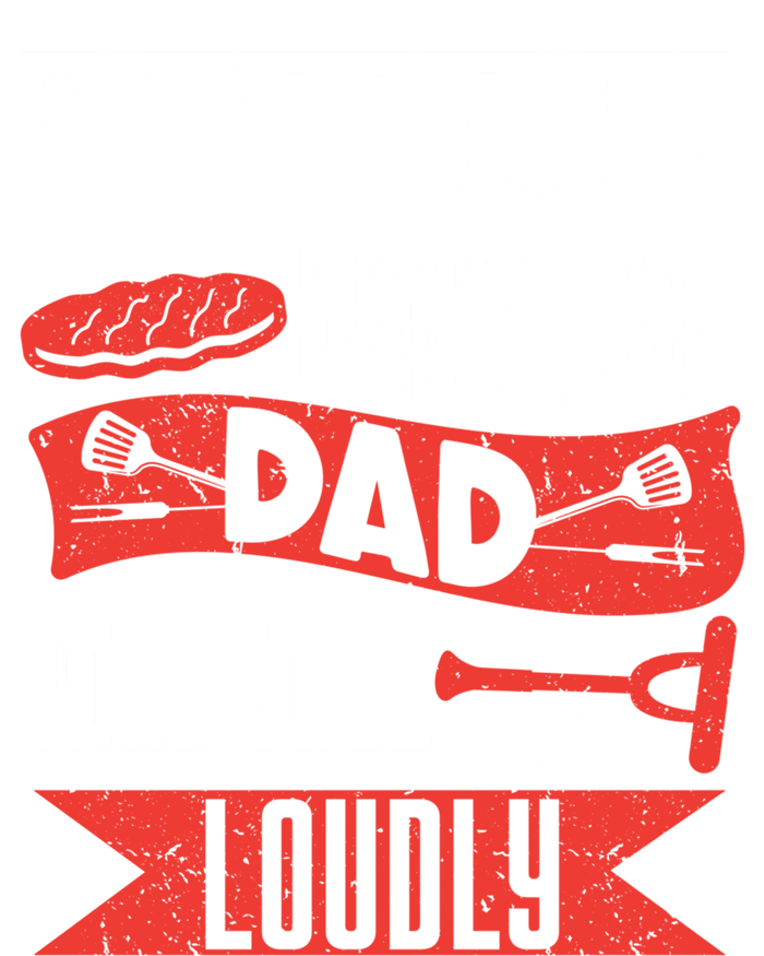 Warning Barbecue Dad Will Yell Loudly Bbq Father Grill Daddy Meaningful Gift Full-Length Apron With Pockets