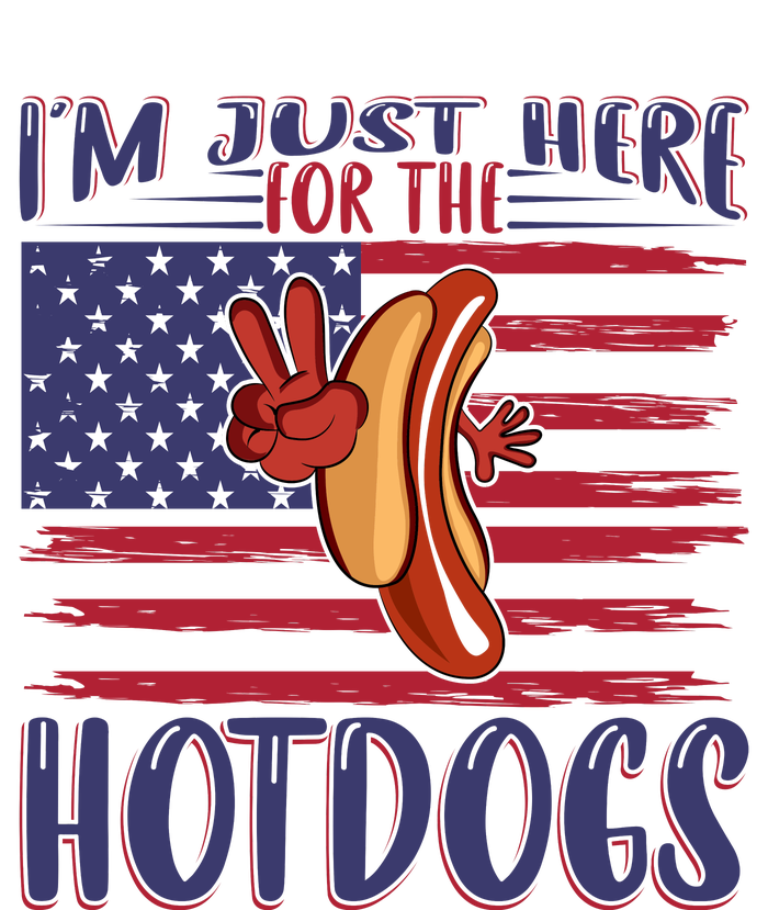 Just Here For The Hot Dogs Full-Length Apron With Pockets