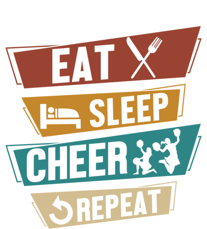 Cheerleading Cheer Eat Sleep Cheer Repeat Cheerleader Gift Ladies Long Sleeve Shirt