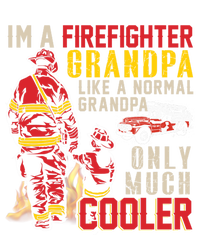 Vintage Im A Firefighter Grandpa Definition Much Cooler Gift Full-Length Apron With Pockets