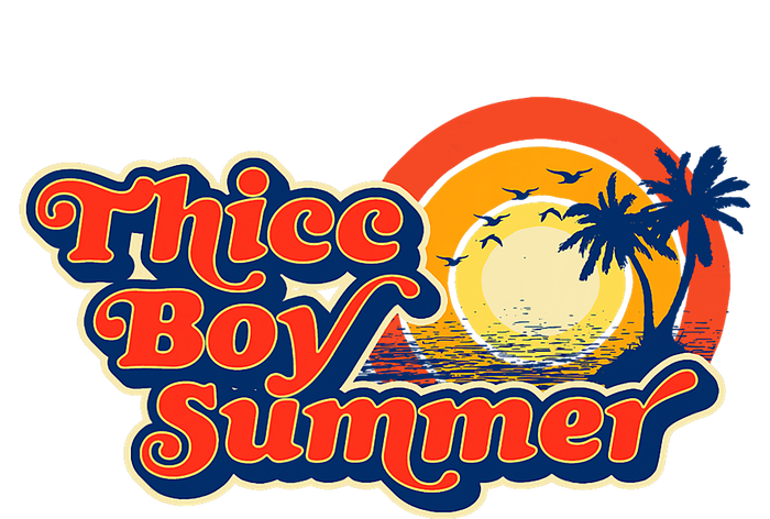 Thicc Boy Summer! Funny Fit2Serve 90s Style Beach Graphic T-Shirt