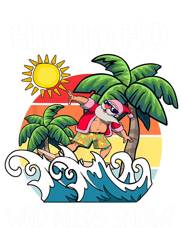 Christmas In July Funny Santa Surfing Summer Beach Vacation Cooling Performance Long Sleeve Crew