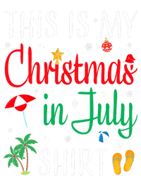 Christmas In July Santa Hat Summer Beach Vacation Xmas T-Shirt