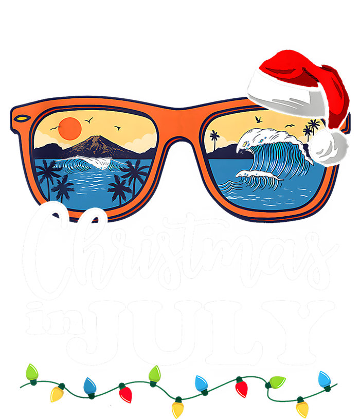 Christmas In July Funny Santa Summer Beach Vacation Sunglasses Toddler Fine Jersey T-Shirt