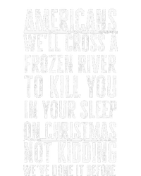 American Well Cross A Frozen River To Kill You In Joke Pom Pom 12in Knit Beanie