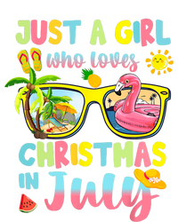 Just A Girl Who Loves Christmas In July Sunglasses Flamingo Design Women’s Perfect Tri Rocker Tank