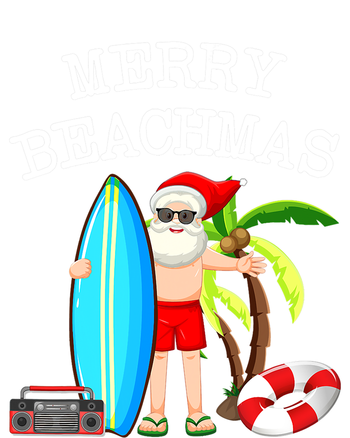 Merry Beachmas Santa Surfer Christmas In July Summer Lovers T-Shirt