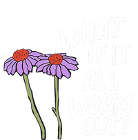 Funny Floral Quote What If It All Works Out Gift Ceramic Bell Ornament