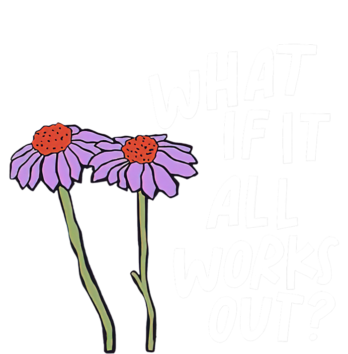 Funny Floral Quote What If It All Works Out Gift Ceramic Bell Ornament