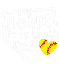 My Heart Is On That Field Softball Mom Cute Funny T-Shirt