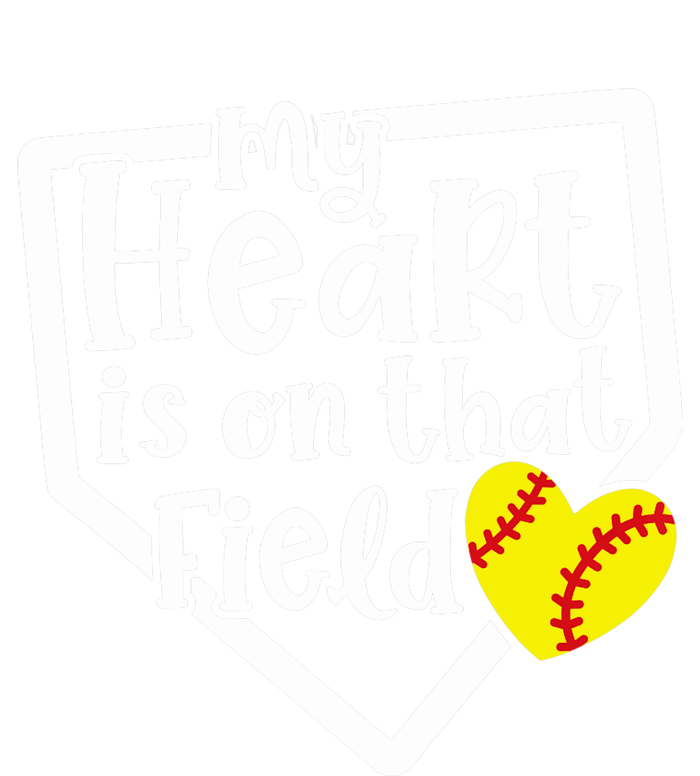 My Heart Is On That Field Softball Mom Cute Funny T-Shirt