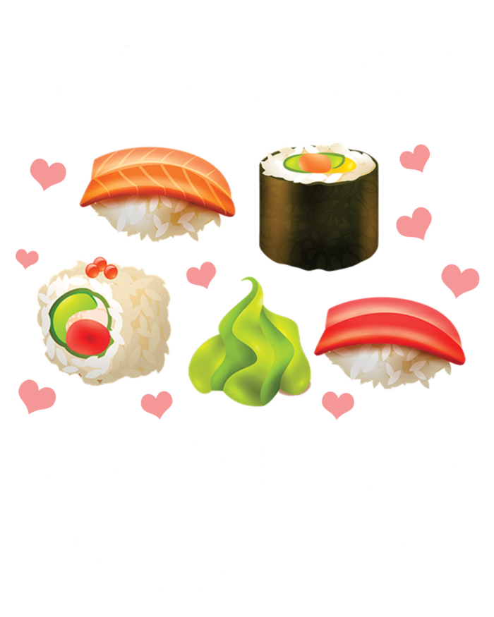 Funny Sushi Lover Feed Me Sushi And Tell Me Im Pretty Gift Striped Beanie with Solid Band