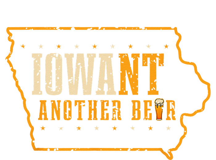 Iowa State Map I Want Another Beer Funny Drinking T-Shirt