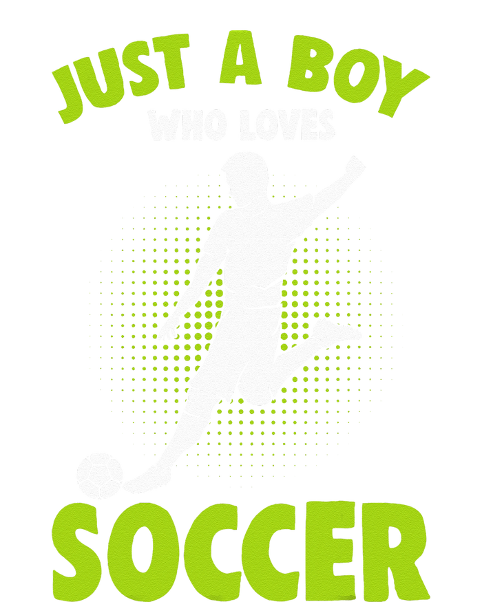 Just A Boy Who Loves Soccer Player Kids Flat Bill Trucker Hat