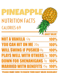 Nutrition Facts Upside Down Pineapple Swinger Men Women Tank Top